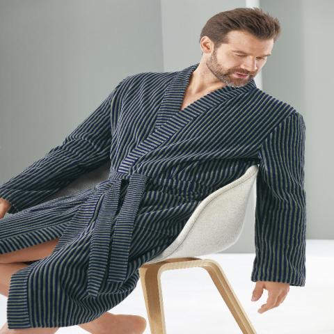 Bademantel 4854 für Herren Kimono extraleicht Miniatur 2