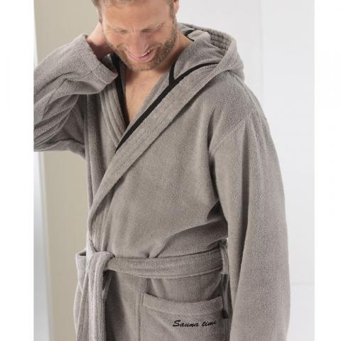 Bademantel 833 für Herren mit Kapuze - Uni Miniatur 2