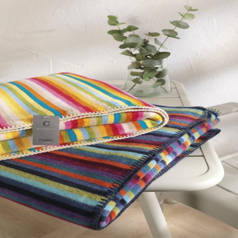 Wohndecke Lifestyle - Streifen Design - multicolor dunkel Miniatur 3