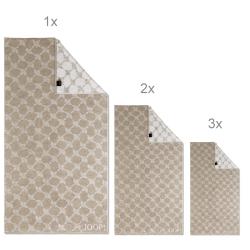 JOOP! 1611 Handtuchset: 2 x Handtuch 1 x Duschtuch 3 x Gästetuch | 30 sand 